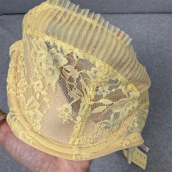 Victoria's Secret Dream Angels Underwire Bra 32DDD Yellow Lace - Picture 11 of 11